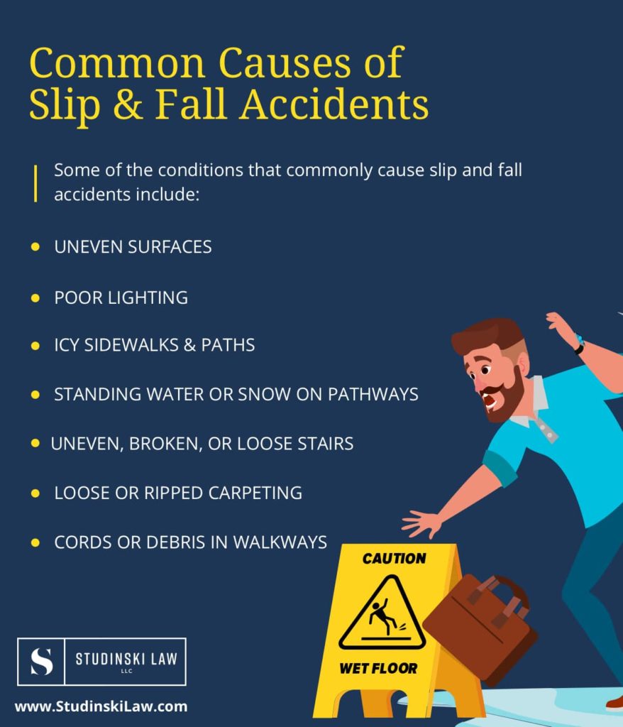 Common Causes of Slip and Fall Accidents | Studinski Law LLC