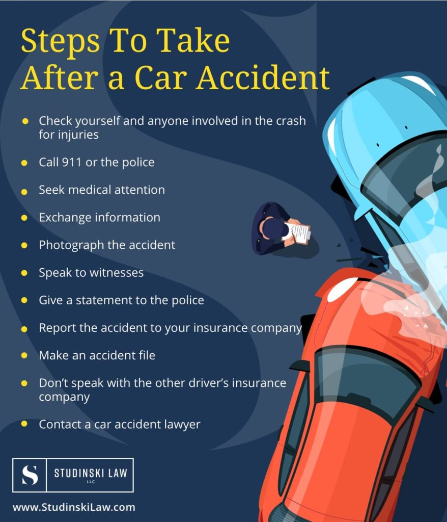 what to do after a car accident | Studinski Law, LLC