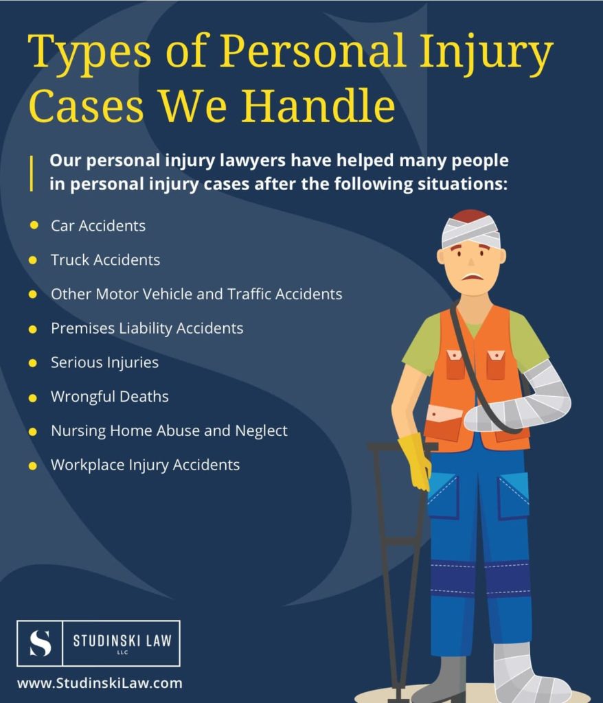 personal injury cases we handle | Studinski Law, LLC